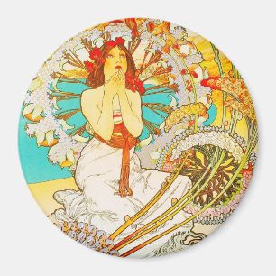 Monaco Monte-Carlo, Alphonse Mucha-Magnet Magneet