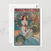 Monaco Monte Carlo Art  Briefkaart (Voorkant / Achterkant)