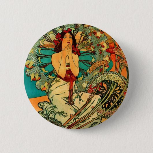 Monaco Monte Carlo Art Nouveau Ronde Button 5,7 Cm (Voorkant)