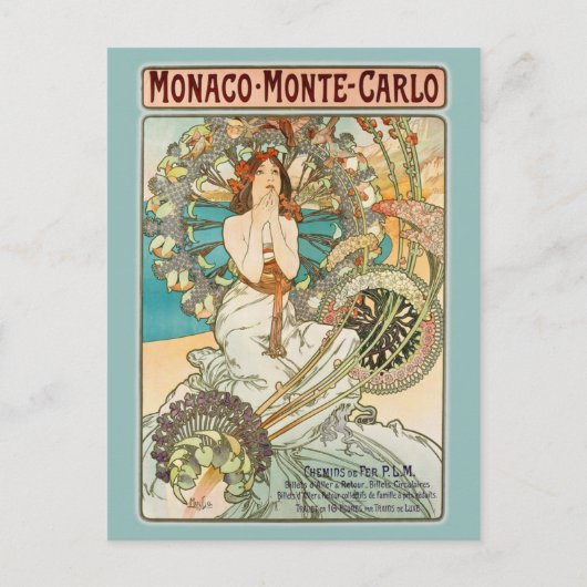 Monaco Monte-Carlo Briefkaart (Voorkant)