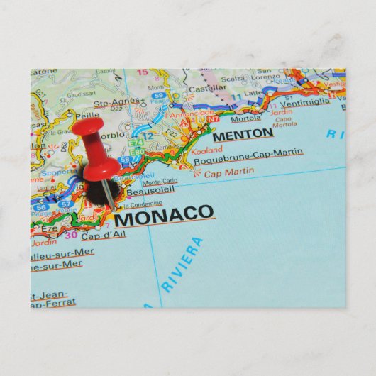 Monaco, Monte Carlo Briefkaart (Voorkant)