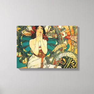 Monaco Monte Carlo door Alphonse Mucha Canvas Afdruk