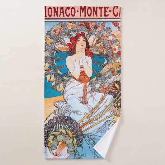 Monaco, Monte-Carlo, Mucha (Serviette de bain)