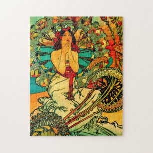 Monaco Monte Carlo Poster door Alphonse Mucha Legpuzzel