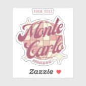 Monaco Monte Carlo Retro decor Sticker (Vel)