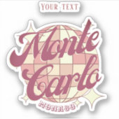 Monaco Monte Carlo Retro decor Sticker (Voorkant)