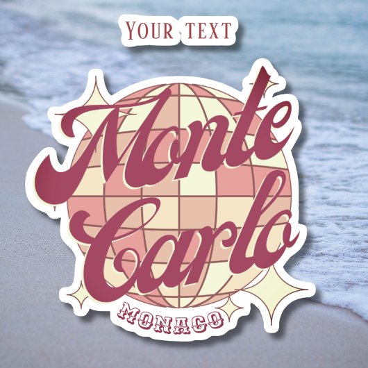 Monaco Monte Carlo Retro decor Sticker