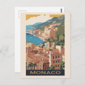 Monaco Monte Carlo Travel Briefkaart (Voorkant / Achterkant)