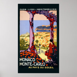 Monaco Monte Carlo Travel Poster