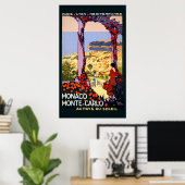  Monaco Monte Carlo Travel Poster (Thuiskantoor)