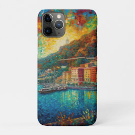Monaco, Monte-Carlobaai in Van Gogh stijl iPhone 11 Pro Hoesje