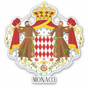 Monaco - nationaal wapenschild sticker