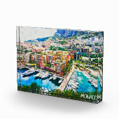 Monaco olieverf jachthaven fotoblokken (Rechts)