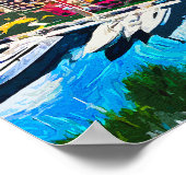 Monaco olieverf jachthaven poster (Hoek)