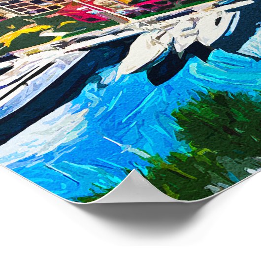 Monaco olieverf jachthaven poster (Hoek)