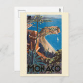 Monaco PLM  Post 1925 Poster Briefkaart (Voorkant / Achterkant)