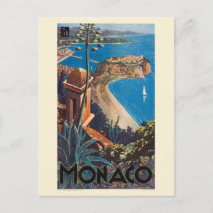Monaco PLM Post 1925 Poster Briefkaart