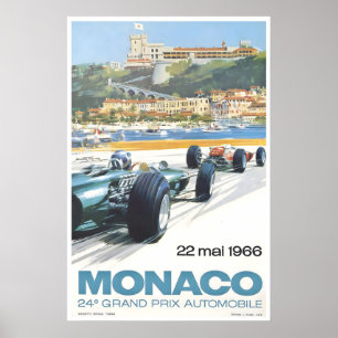 Monaco Poster Auto Racing Kunst Raceauto Print