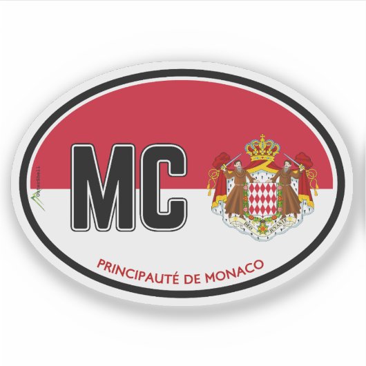 MONACO Principate de Monaco 01 Sticker (Devant)