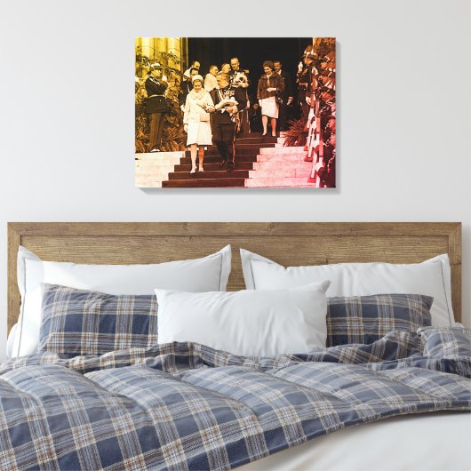  Monaco Prins Albert en Princess Grace Canvas Afdruk (Insitu (Slaapkamer))