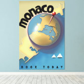 Monaco Reisposter  Canvas Afdruk (Insitu (Houten vloer))