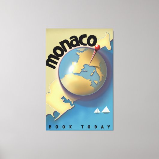 Monaco Reisposter  Canvas Afdruk (Voorkant)