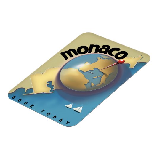 Monaco Reisposter  Magneet (Linkerzijde)