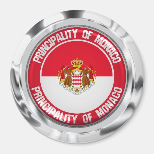 Monaco Round Emblem Magneet (Voorkant)