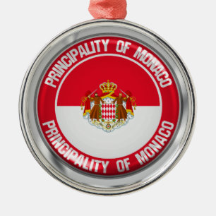 Monaco Round Emblem Metalen Ornament