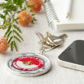 Monaco Round Emblem Sleutelhanger (Zijkant)