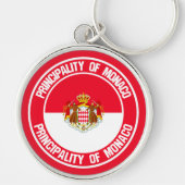 Monaco Round Emblem Sleutelhanger (Voorkant)