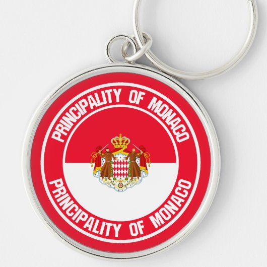 Monaco Round Emblem Sleutelhanger (Voorkant)