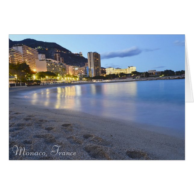 Monaco-strand 's nachts (Voorkant Horizontaal)