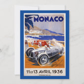 Monaco travel poster, 1936 auto race, (Voorkant)