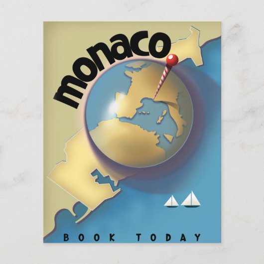 Monaco Travel poster Flyer (Voorkant)