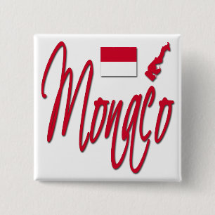 Monaco Vierkante Button 5,1 Cm