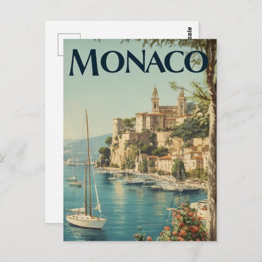Monaco vintage briefkaart (Voorkant / Achterkant)