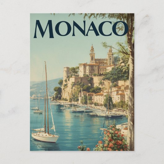 Monaco vintage briefkaart (Voorkant)