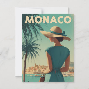 Monaco vintage mode briefkaart