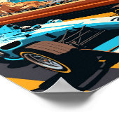 Monaco vintage reisillustratie poster (Hoek)