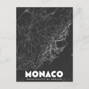 Monaco Vintage Reiskaart Briefkaart