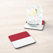 Monaco vlag bier onderzetter (Rechterzijde)