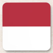 Monaco vlag bier onderzetter (Voorkant)