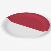 Monaco vlag papieren bordje (Gekanteld)