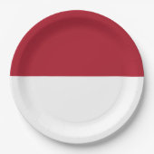 Monaco vlag papieren bordje (Voorkant)