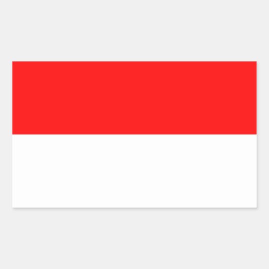Monaco vlag rechthoekige sticker (Voorkant)