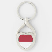 Monaco vlag sleutelhanger (Voorkant)