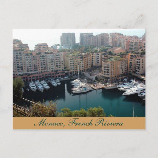 Monaco Yachts, Carte postale Côte d'Azur (Devant)