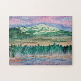 Monadnock New Hampshire - Waterverf in de bergen Legpuzzel