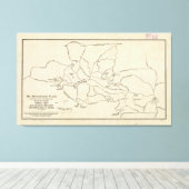 Monadnock Trail Map (1910) Canvas Afdruk (Insitu (Houten vloer))